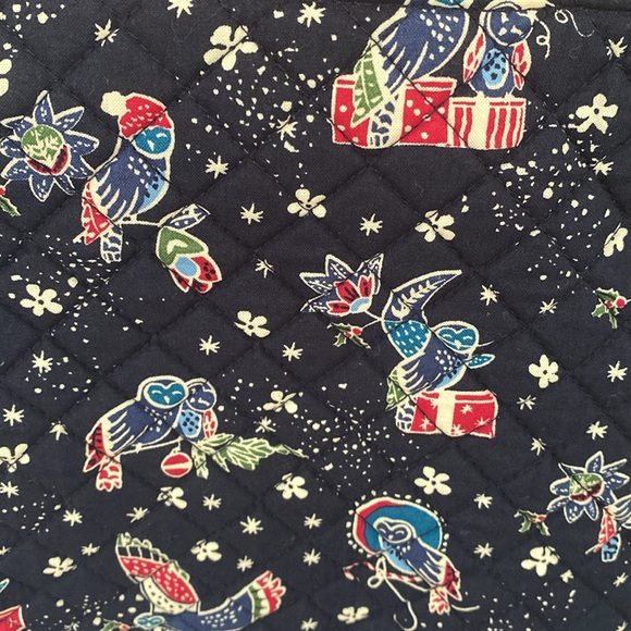 Vera Bradley holiday winter large owl tote bag - Picture 3 of 7